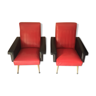 Lot de deux fauteuil vintage