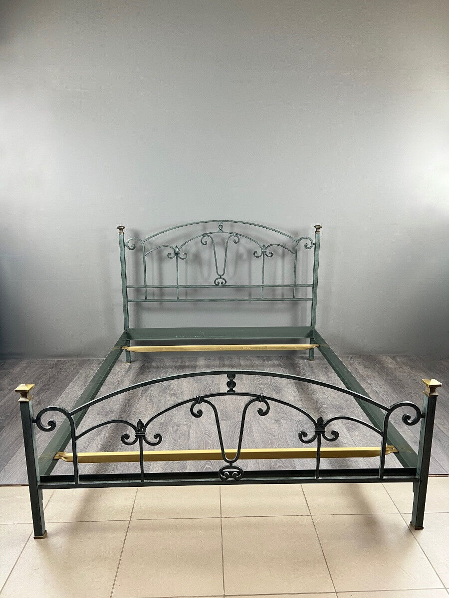 Lacquered metal bed, 20th century