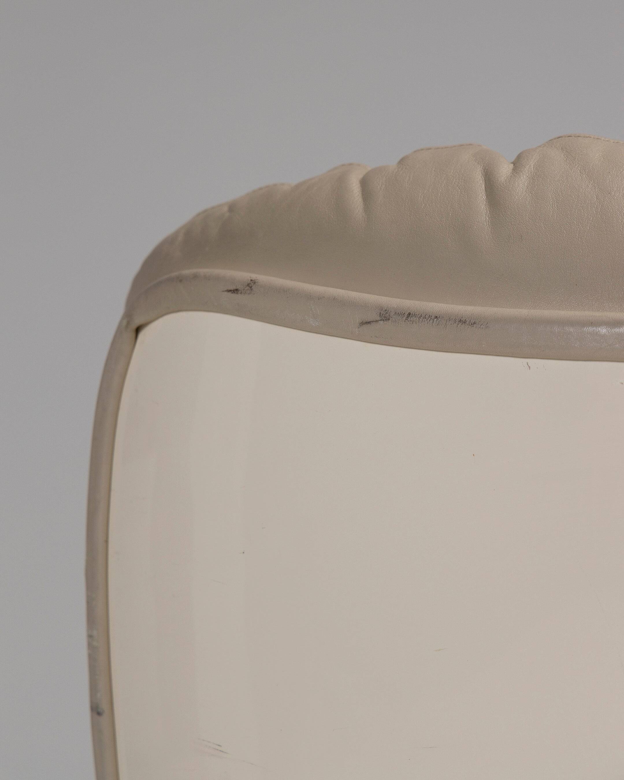 MICHEL CADESTIN KARATE LEATHER ARMCHAIR, 1970s