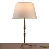 Golden brass tripod table lamp