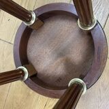 Pair of old pedestals stamped " h.j.l.rossenu " in mahogany over marble