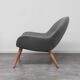 Fauteuil bolia philippa gris