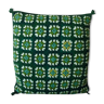 Green vintage crochet cushion