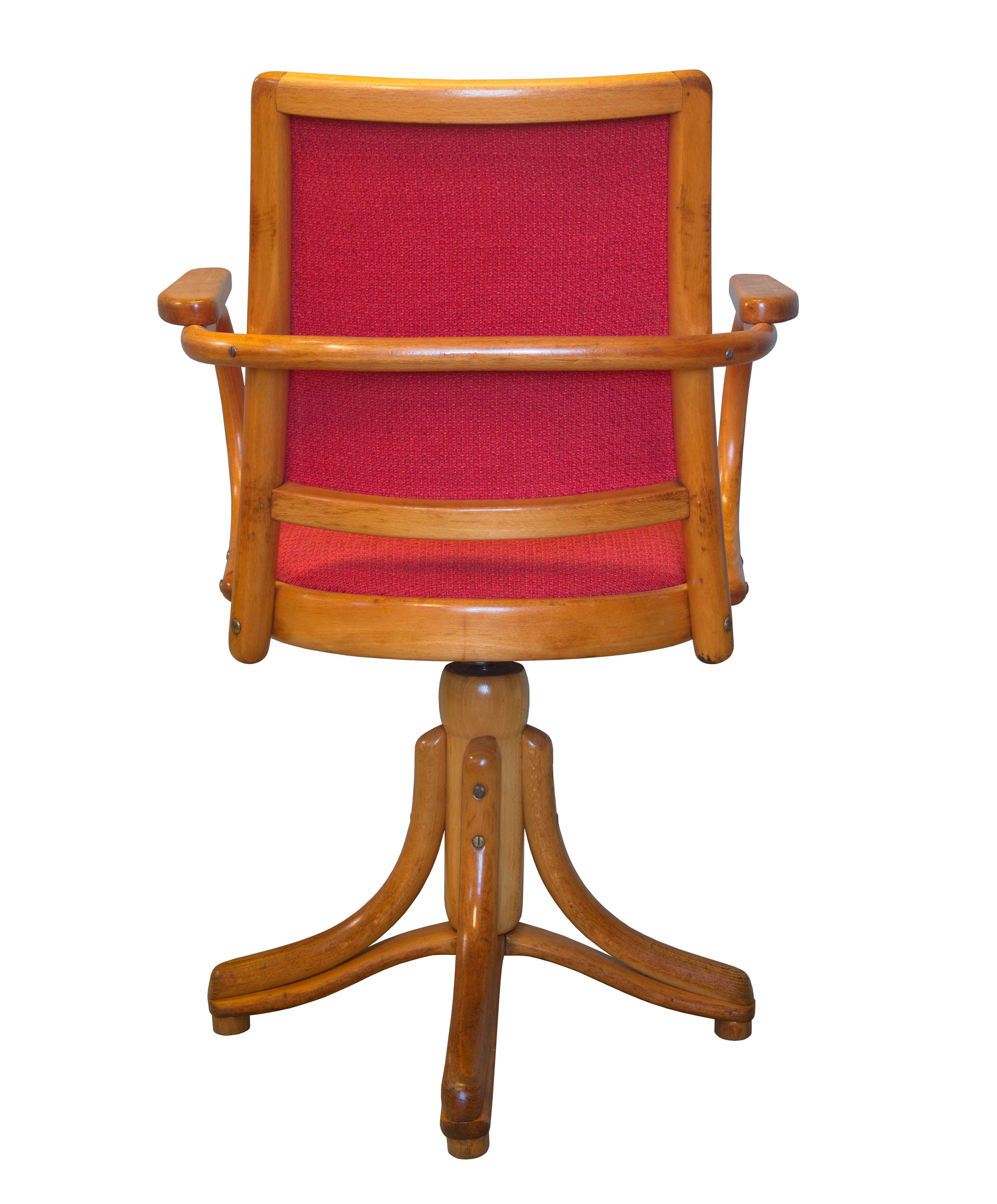 1950's Bentwood Swivel Armchair by Ligna Prague
