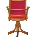 1950's Bentwood Swivel Armchair by Ligna Prague