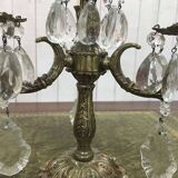 Pair of bronze tassel candlesticks