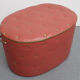 1950s linen chest in dark pink