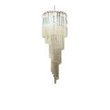 Clear triedro murano glass twister chandelier