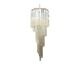 Clear triedro murano glass twister chandelier
