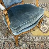 Fauteuil cabriolet de style Louis XV en hêtre