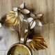Pair of vintage Florentine wall lights in gilded metal – 1960s
