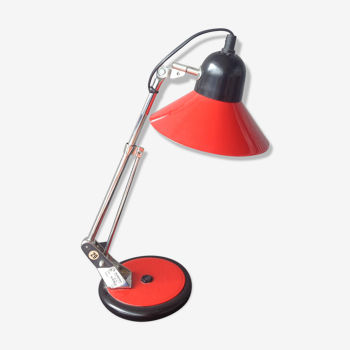 Lampe Aluminor vintage rouge