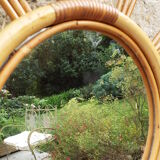 Rattan mirror