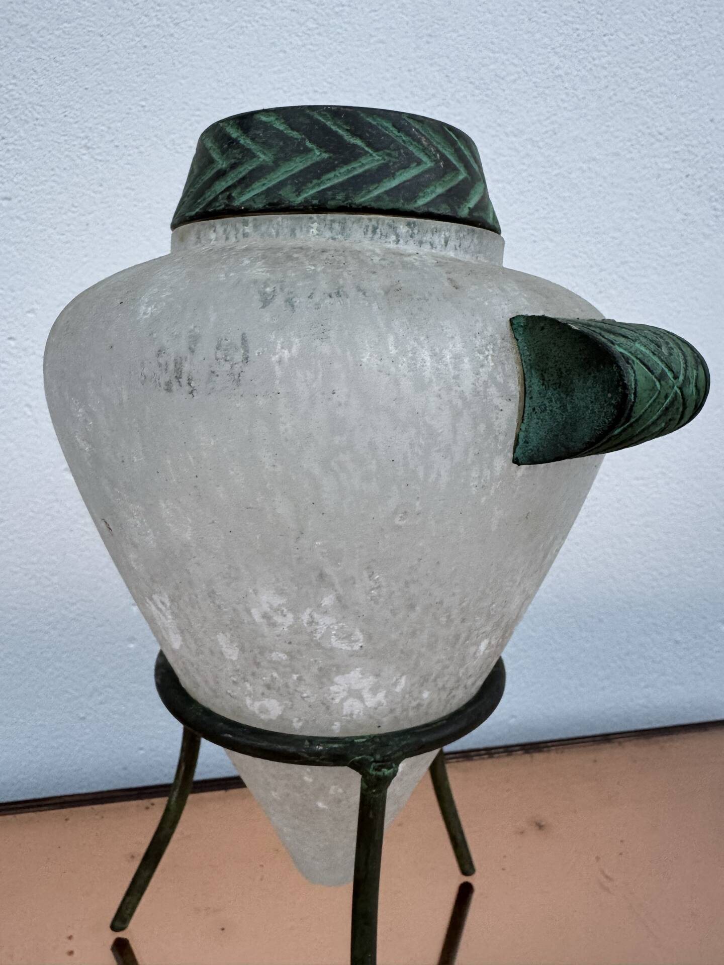 Vase verre Murano Scavo années 80