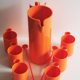 Service to orangeade 9 set designed by Jean-Pierre Vitrac in 1970.
