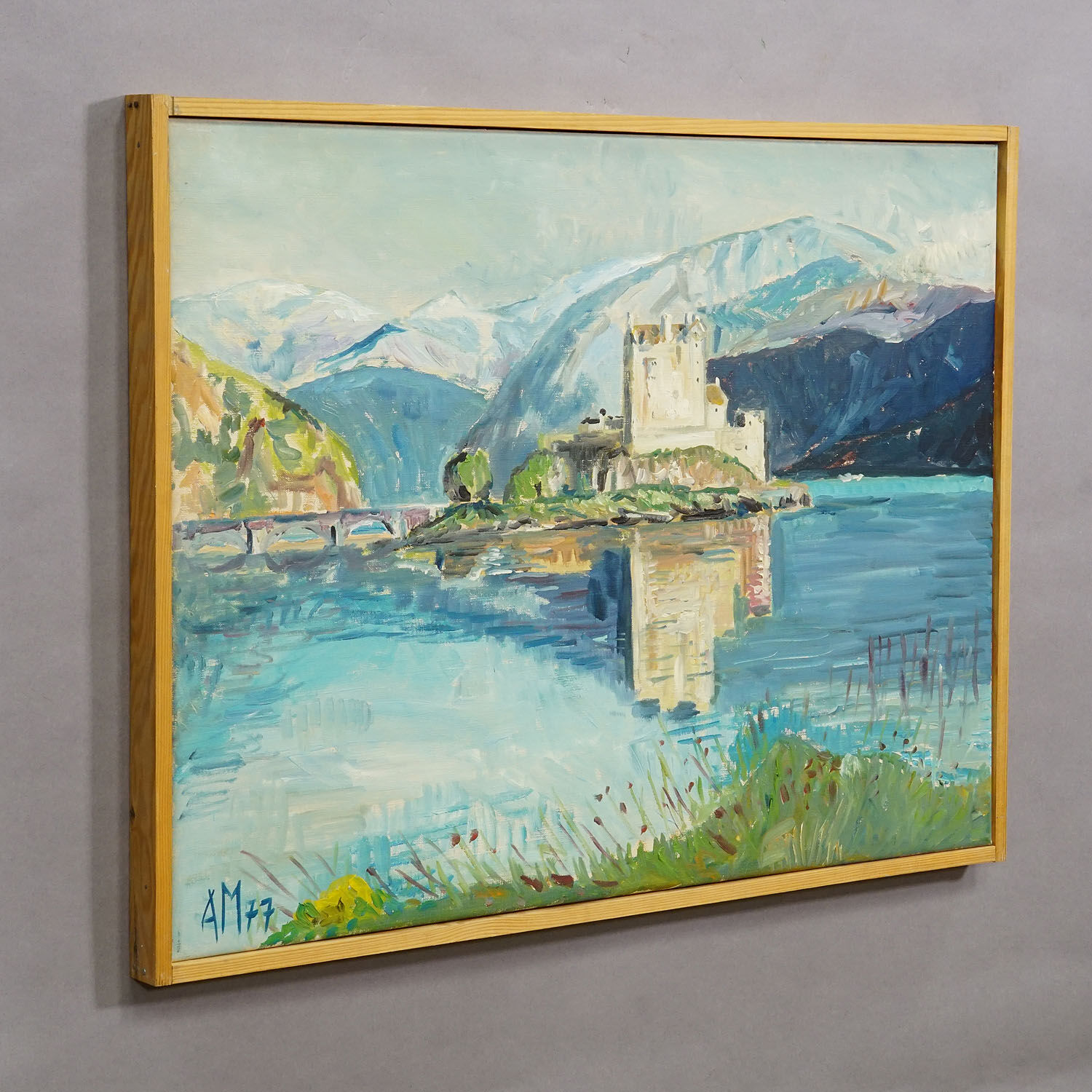 Eilean Donan Castle, Scotland, 1977 – Oil painting by Alexander Michael