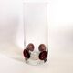 Crystal vase inlaid with button 1970s Height 25 cm