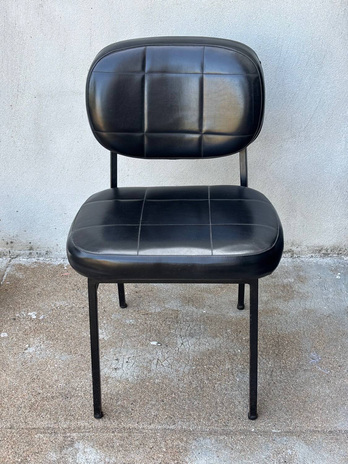 Modernist leatherette armchair