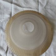 Bicolour glass bowl-shaped lampshade
