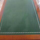 Minister's desk style L. Philippe – 2 drawers – cherry wood – faux leather desk mat