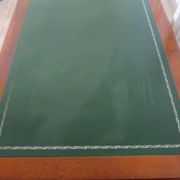 Minister's desk style L. Philippe – 2 drawers – cherry wood – faux leather desk mat
