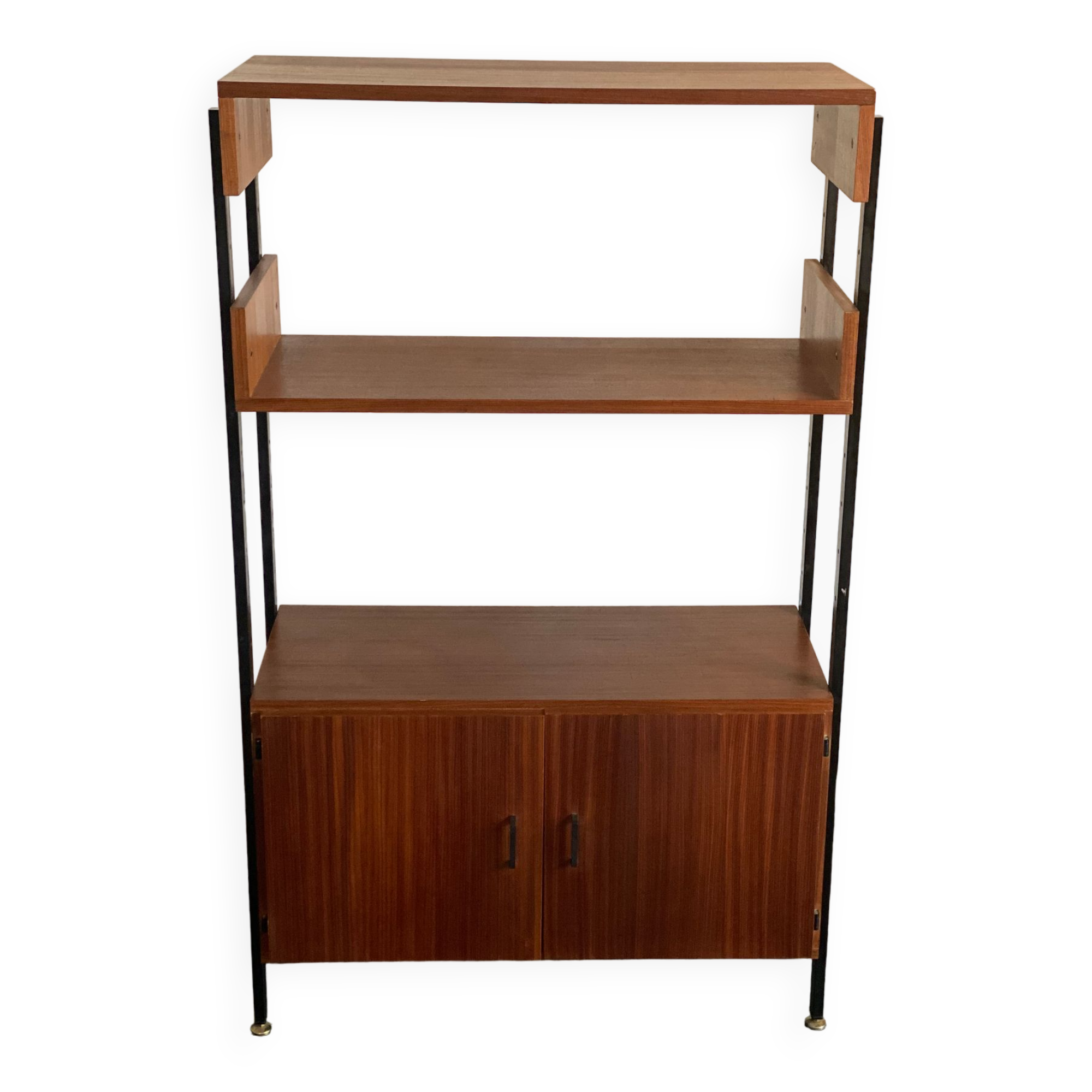 Vintage Teak and Metal Wall Unit