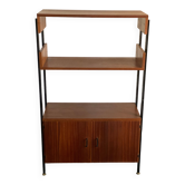 Vintage Teak and Metal Wall Unit