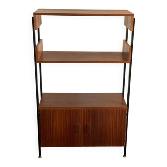 Vintage Teak and Metal Wall Unit