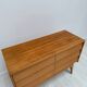 1950s vintage minimalist German walnut chest of drawers