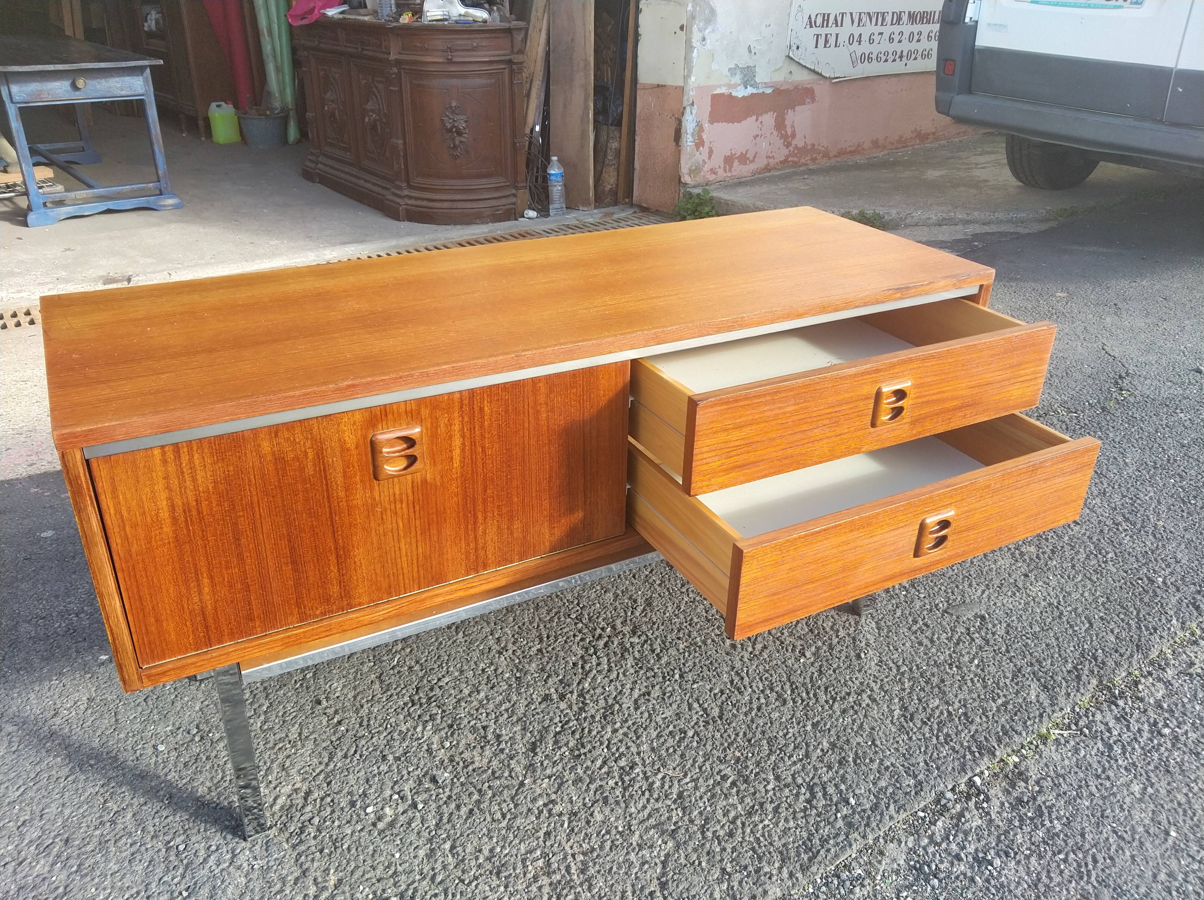 Teak sideboard or chest of drawers, 1960s