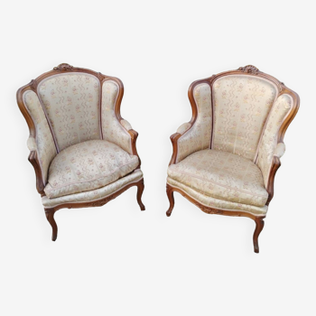 Pair of old Louis XV style armchairs