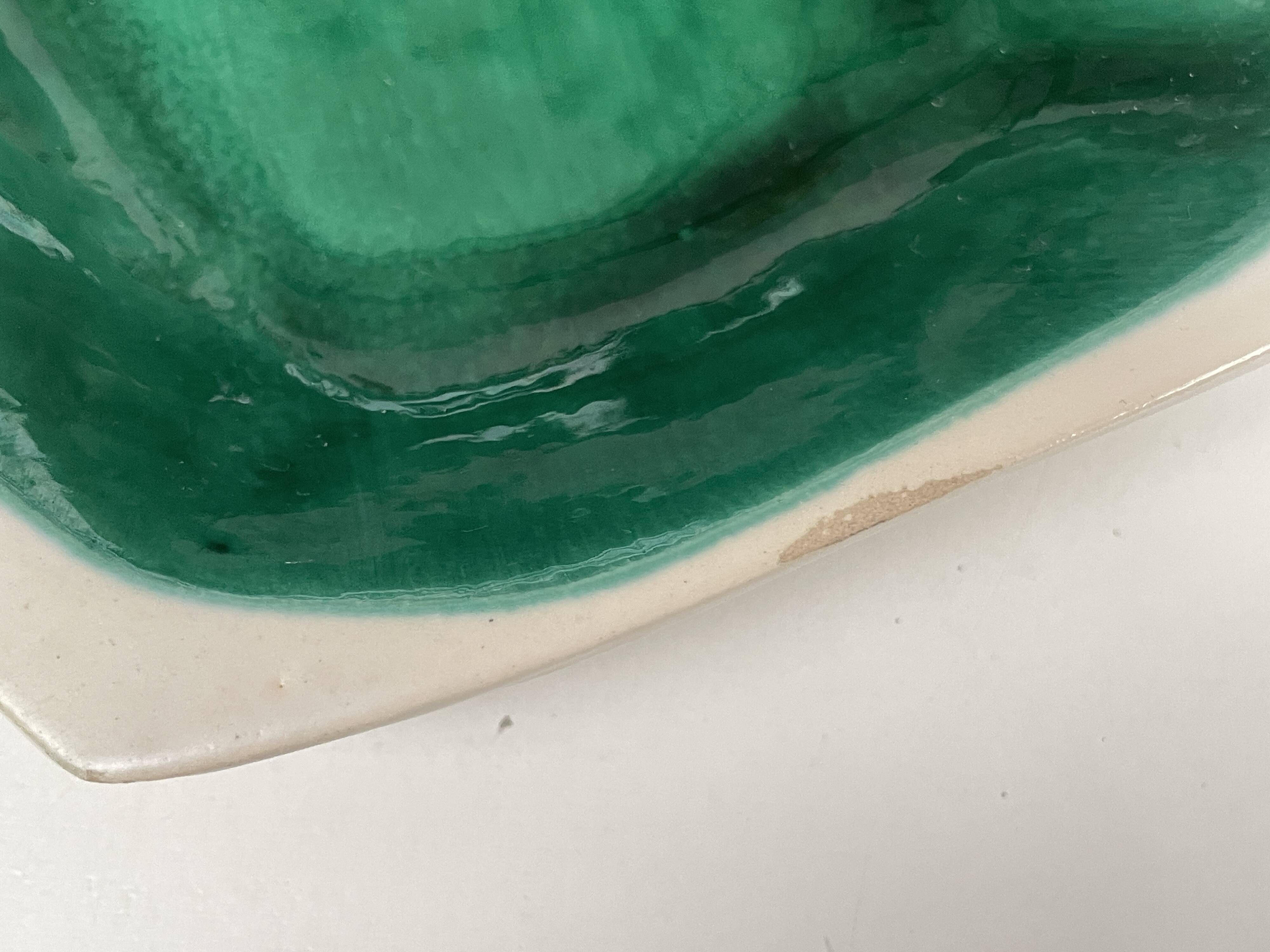 Vintage multicoloured glazed ceramic appetizer platter