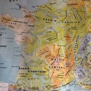 School map n ° 101 France relief and structure bookstore Armand Colin collection Henri Varon