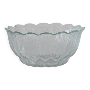 Saladier danois en verre par Holmegaard, années 1970
