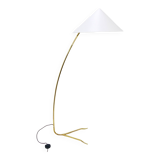 Brass floor lamp Sumatra Mid-Century Rupert Nikoll, Vienna, Austria, 1950s
