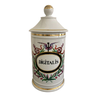Digitalis porcelain pharmacy jar