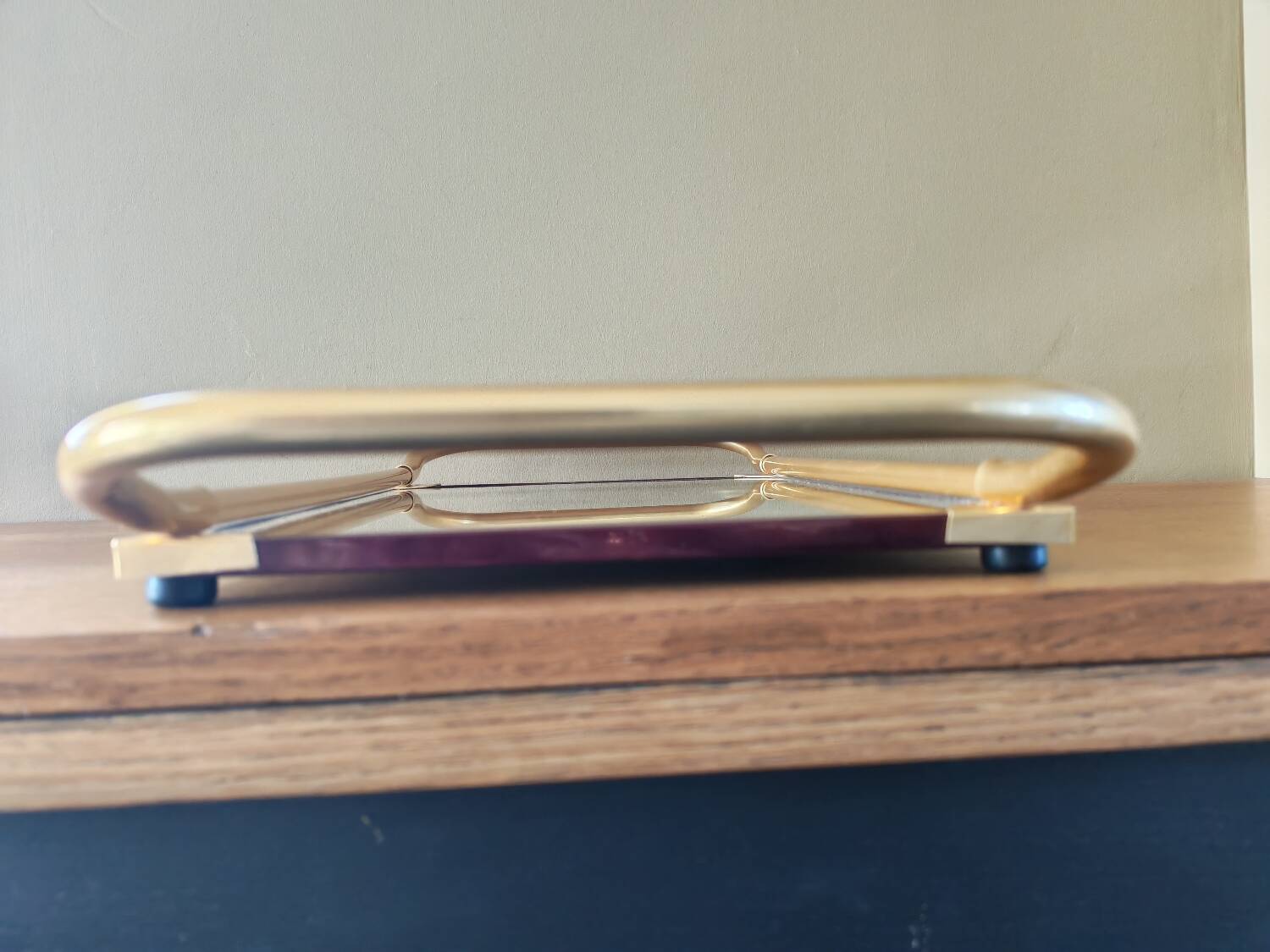 Metal and mirror vintage plateau