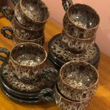 Vallauris speckled coffee service