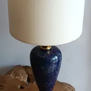 LE DAUPHIN lamp in vintage ceramic and brass