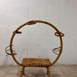 Vintage bamboo plant table