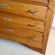 4-drawer chest in raw wood and chrome - art deco style