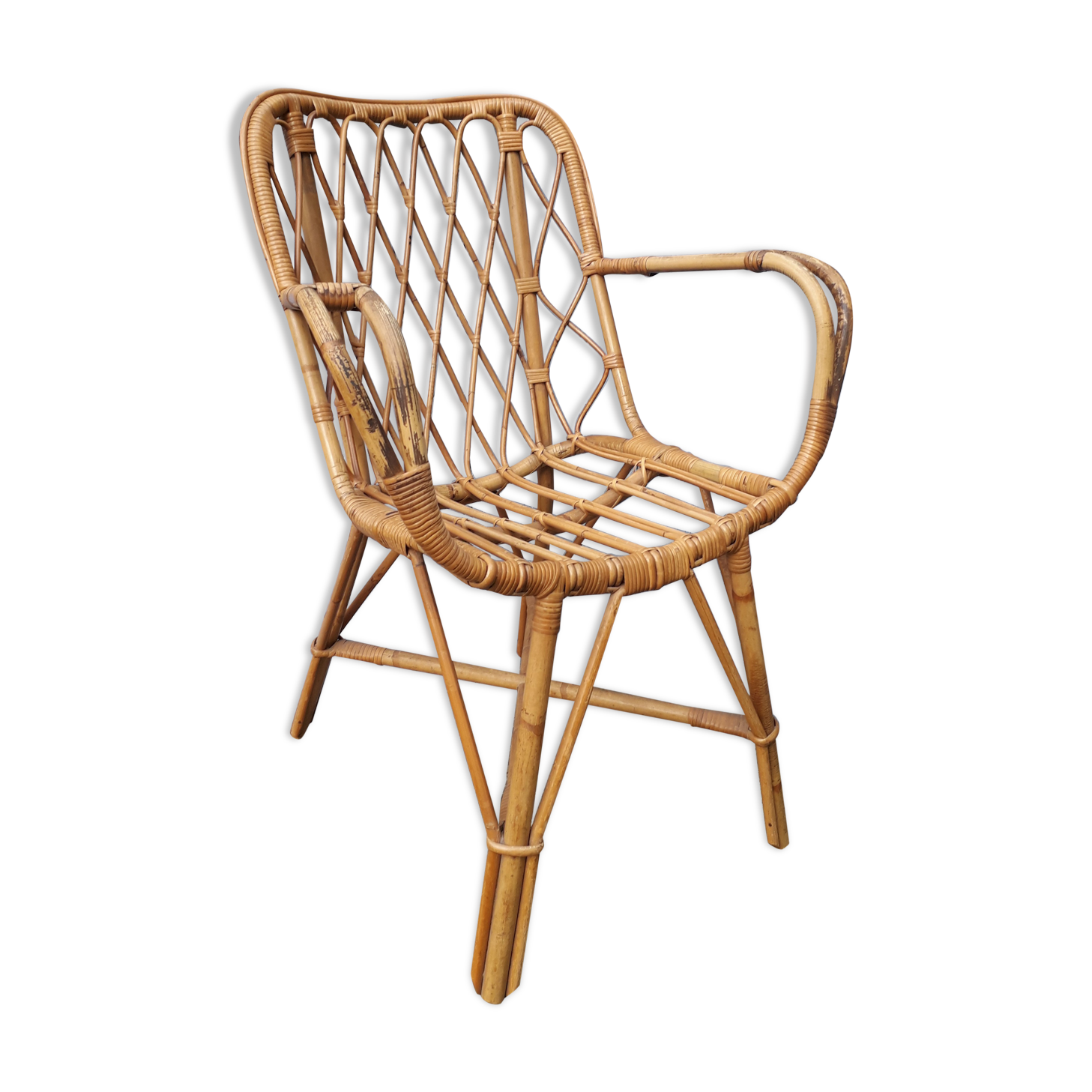 Rattan armchair