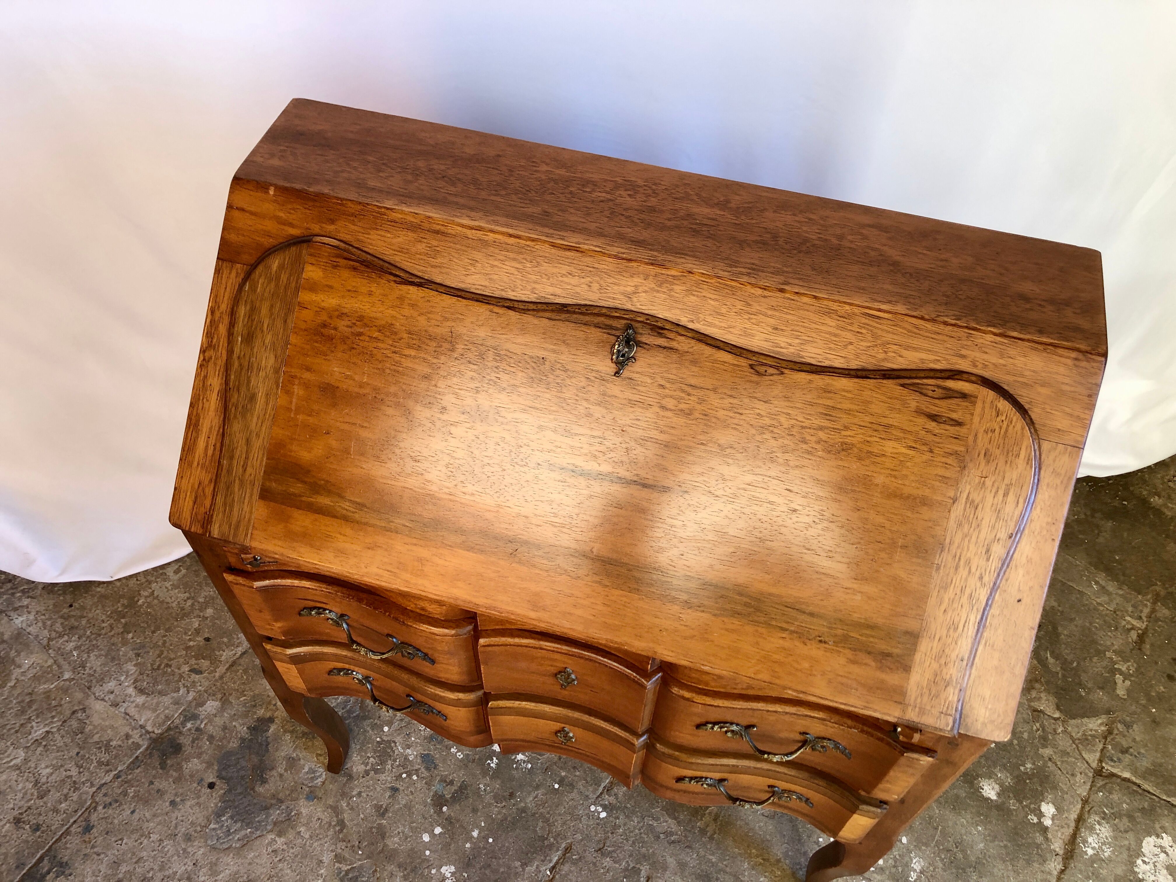 Louis XV donkey back desk in oak