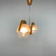 Mid-century Wood & Glass Chandelier by Dřevo Humpolec, 1960's