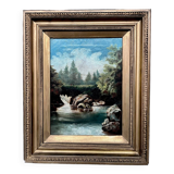 Painting "Ancient landscape". Oil on canvas.