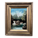 Painting "Ancient landscape". Oil on canvas.
