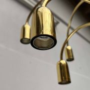 German vintage brass chandelier by Star Leuchten, 1970s.