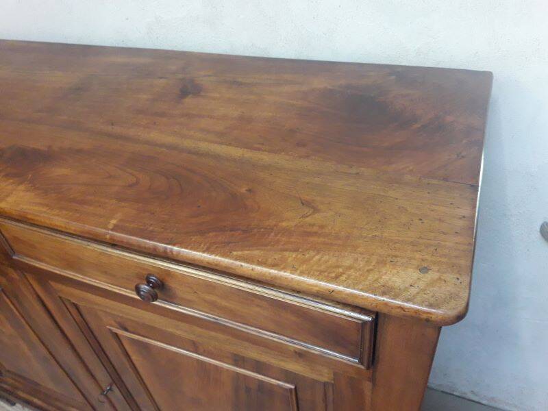 Solid walnut sideboard with 2 doors and 2 drawers, late 19th century