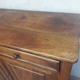 Solid walnut sideboard with 2 doors and 2 drawers, late 19th century