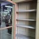Magnificent pair of green painted fir bookcase display cabinet early 20th century